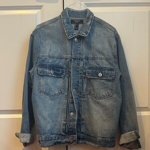 Distressed Blue Denim Jacket - unworn